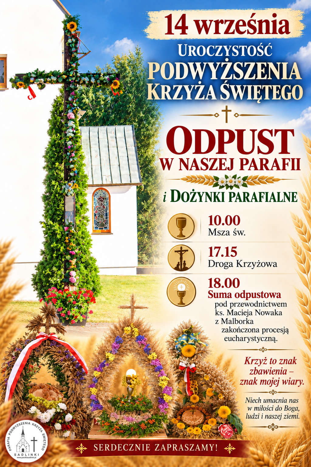 14 wrześniia 2026 Odpust parafialny